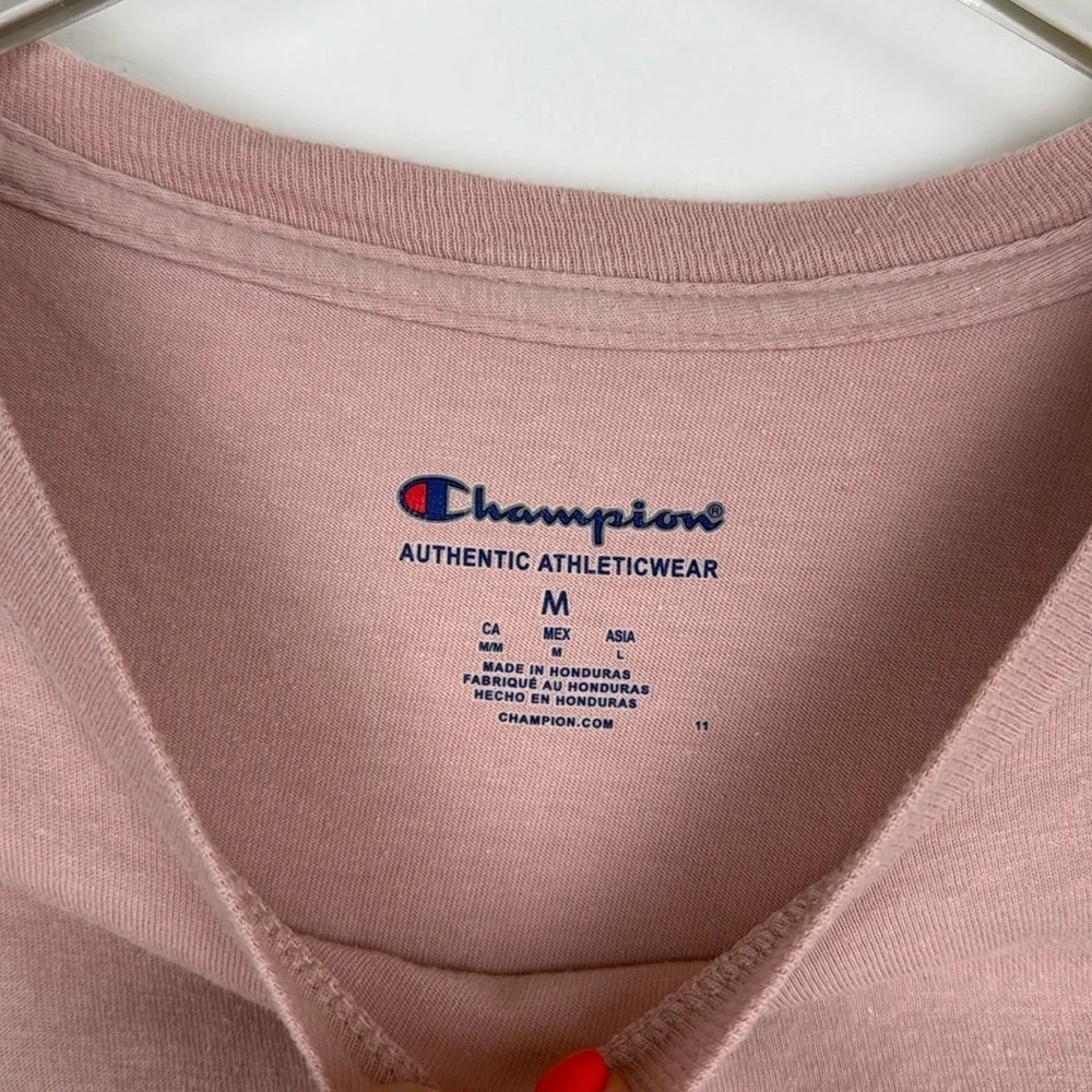 Champion Dusty Pink Men Crew Neck Short‎ Sleeves T-Shirt Size Medium - Picture 7 of 8